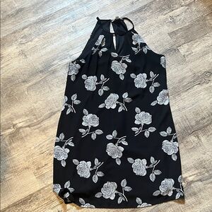 Candie's Black and White Rose Mini Dress